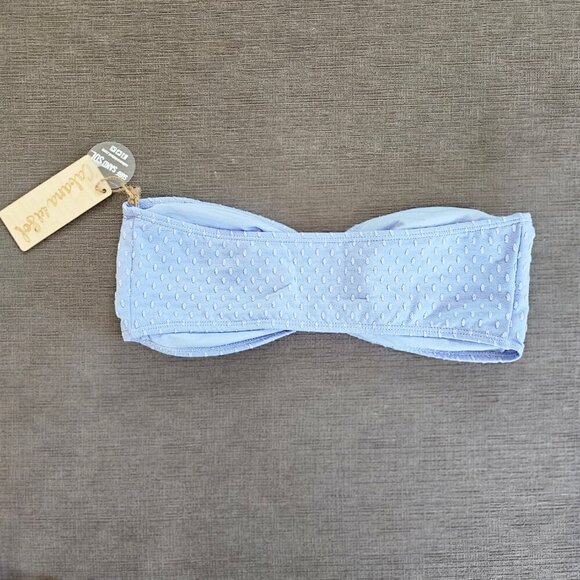 NWT CABANA DEL SOL Women's Light Blue Textured Belted Bikini Set Size Large - Picture 6 of 10